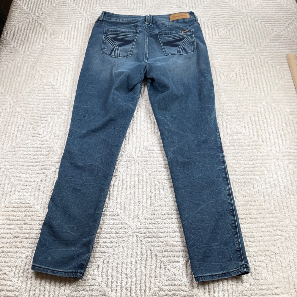 Love Indigo Bootcut Jeans Women's 20 Blue Embroidered Cross Embellished Western